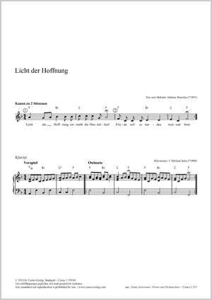 Thumbnail: J. Michael Seitz (arr.) / J. Michael Seitz (arr.): Licht der Hoffnung