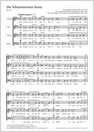 Thumbnail: Luise Adolpha Le Beau: Der Schlummerlosen Sonne