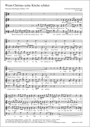 Wenn Christus seine Kirche schützt Score, separate edition from collection