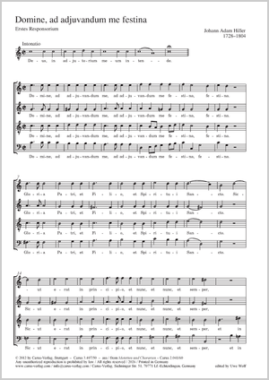 Domine, ad adjuvandum me festina Score, separate edition from collection