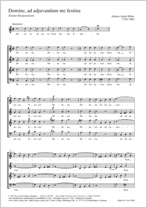 Domine, ad adjuvandum me festina Score, separate edition from collection