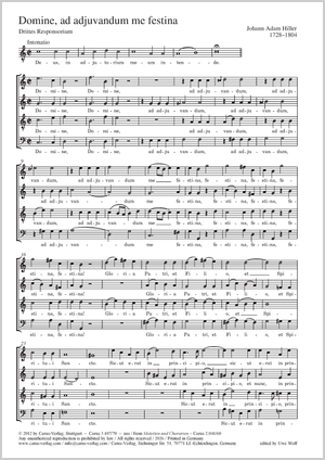 Domine, ad adjuvandum me festina Score, separate edition from collection