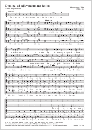 Thumbnail: Johann Adam Hiller: Domine, ad adjuvandum me festina