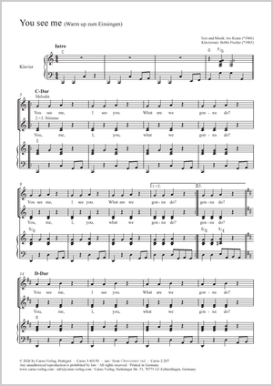 Warm Up (Loop-Song zum Einsingen) Partitur, Einzelausgabe aus Chorbuch