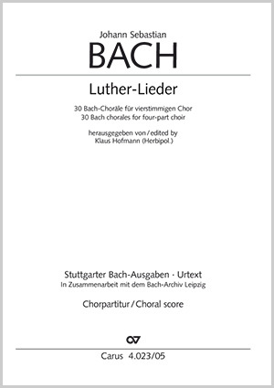 Thumbnail: Luther-Lieder in Sätzen J. S. Bachs für vierstimmigen Chor. Chorpartitur