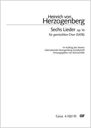 Sechs Lieder Partitur