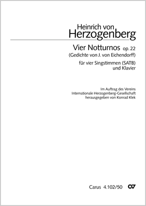 Vier Notturnos (Gedichte von J. von Eichendorff) Partition