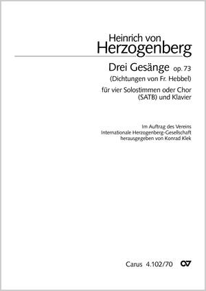 Heinrich von Herzogenberg: Drei Gesänge - Noten | Carus-Verlag