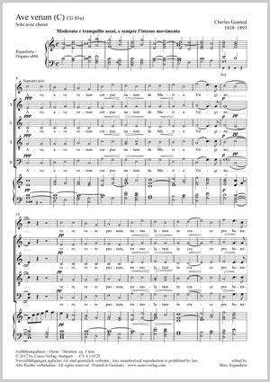 Charles Gounod: Ave verum - Sheet music | Carus-Verlag