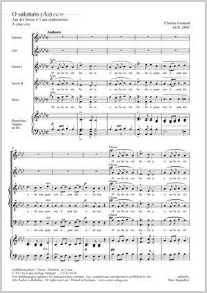 O salutaris Aus der Messe no 1 aux orphéonistes Partitur