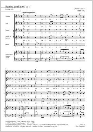 Charles Gounod: Regina coeli - Noten | Carus-Verlag