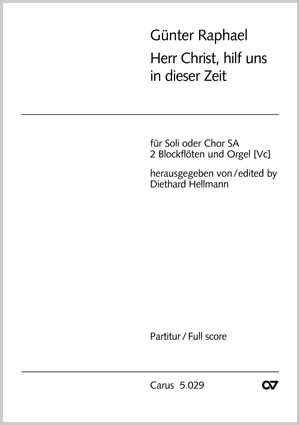 Herr Christ, hilf uns in dieser Zeit Kleines geistliches Konzert Score