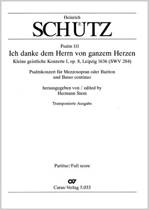 Heinrich Schütz: Ich danke dem Herrn von ganzem Herzen