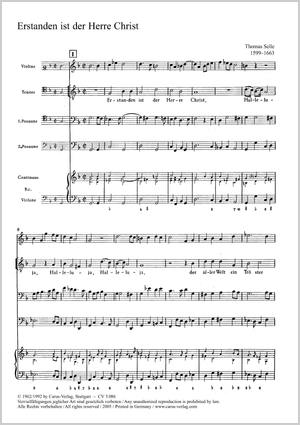Erstanden ist der Herre Christ Full score, In dieser Edition / In this edition: Solo T, Vl, 2 Trb, Bc