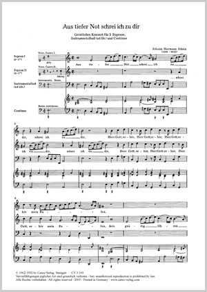 In deepest need I cry to you Score