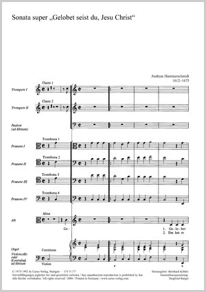 Gelobet seist du, Jesu Christ Partitur
