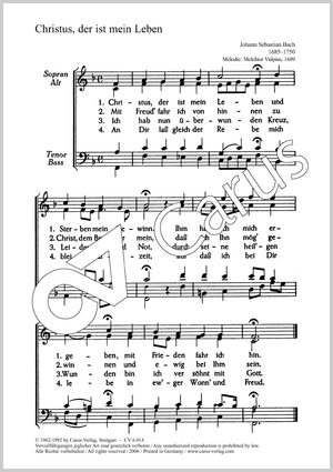 Christus, der ist mein Leben; Was Gott tut Partition