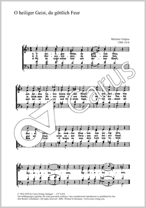 Bach: Du Lebensfürst / Vulpius: O Heiliger Partitur
