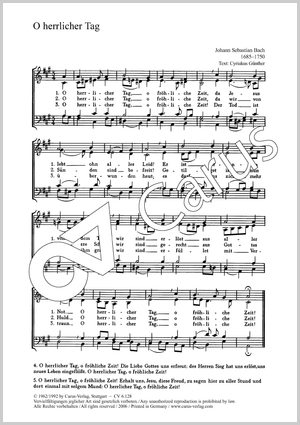 Bach: O herrlicher Tag / Schütz: Frohlockt mit Freud Score