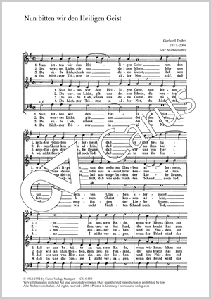 Bach: Komm, Gott Schöpfer / Trubel, Gerhard: Nun bitten wir Partitur