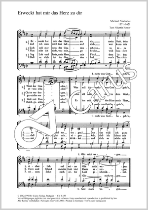 Bach: Du Herzog meiner Seeligkeit / Praetorius: Erweckt hat mir das Herz - Noten | Carus-Verlag