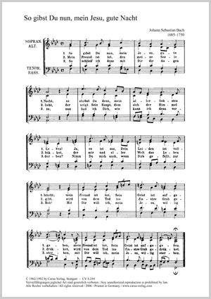 Bach: So gibst du nun / Janus: Du großer Schmerzensmann - Noten | Carus-Verlag