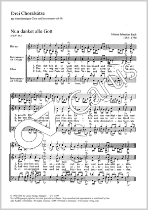 Johann Sebastian Bach: Drei Choralsätze - Noten | Carus-Verlag