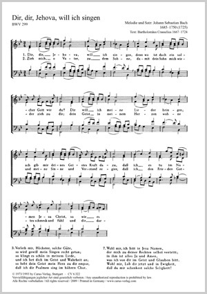 Bach: Dir, dir, Jehova / Hassler: Im kühlen Maien / Metzger: Vater unser Partitur