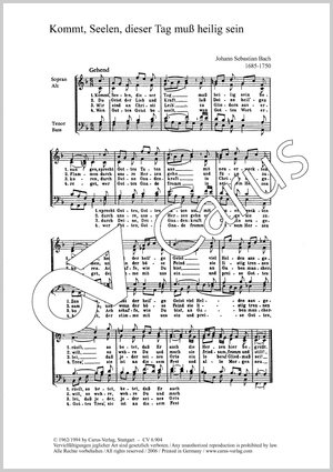 Bach: Kommt Seelen dieser Tag / Vulpius: Lobet den Herrn Partition
