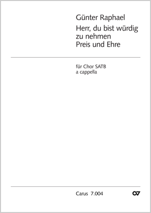 Herr, du bist würdig zu nehmen Preis und Ehre Score
