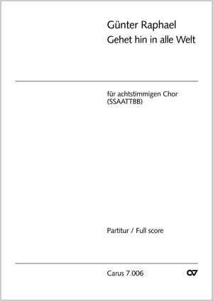Gehet hin in alle Welt und predigt Score