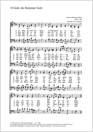 Ruppel: Kommet her, höret / Bach: O Gott, du frommer Gott / Stern: Ich freu mich in dem Herren Partition