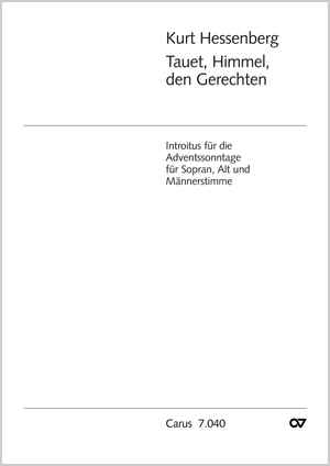 Tauet, Himmel, den Gerechten Introitus für die Adventssonntage Score