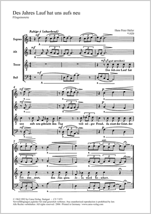 Pfingstmotette Partitur