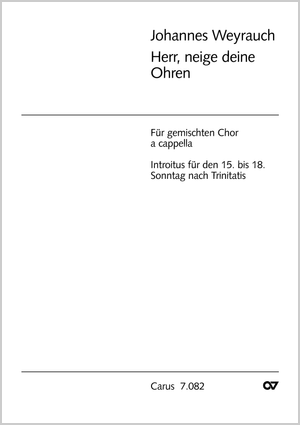 Herr, neige deine Ohren Introitus für den 15. bis 18. Sonntag nach Trinitatis Partitur
