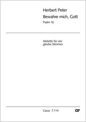 Bewahre mich, Gott, denn ich traue auf Partitur