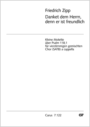 Friedrich Zipp: Danket dem Herrn, denn er ist freundlich - Noten | Carus-Verlag