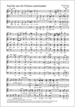 Seid ihr nun mit Christus auferstanden Partitur