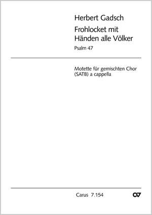 Frohlocket mit Händen, alle Völker Partitur
