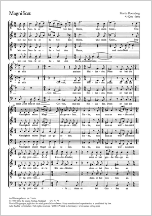 Martin Doernberg: Magnificat - Noten | Carus-Verlag