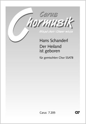 Der Heiland ist geboren Partition