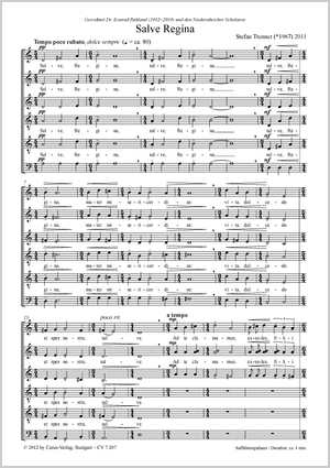 Stefan Trenner: Salve Regina - Noten | Carus-Verlag