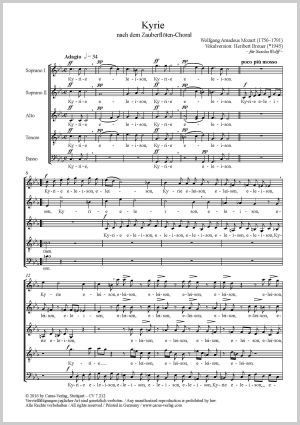 Wolfgang Amadeus Mozart Kyrie Agnus Dei Vokalversionen Sheet Music Buy Choral Sheet Music