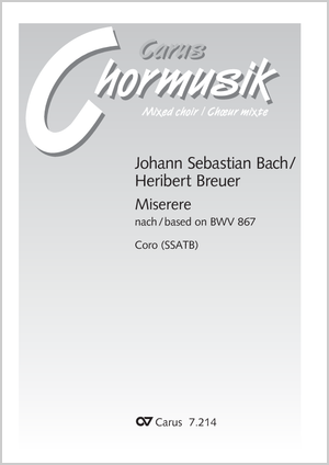 Miserere Chorversion von Präludium und Fuge 22 aus dem „Wohltemperierten Klavier“ Partitur