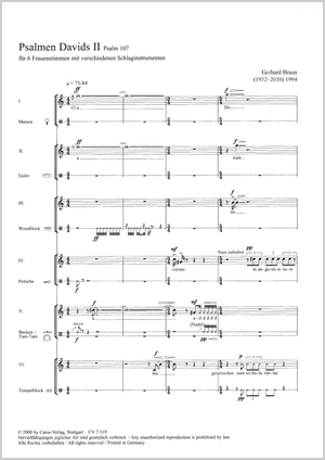 Gerhard Braun: Psalmen Davids II - Noten | Carus-Verlag