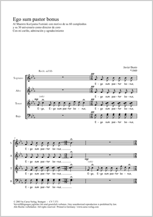 Ego sum pastor bonus Partitur