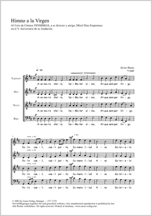Himno a la Virgen Partitur