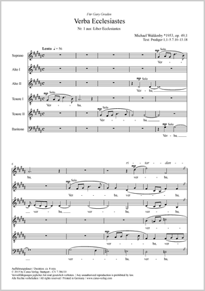 Thumbnail: Michael Waldenby: Verba Ecclesiastes