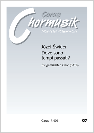 Dove sono i tempi passati Partitur
