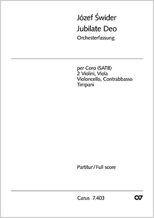 Józef Swider: Jubilate Deo - Noten | Carus-Verlag